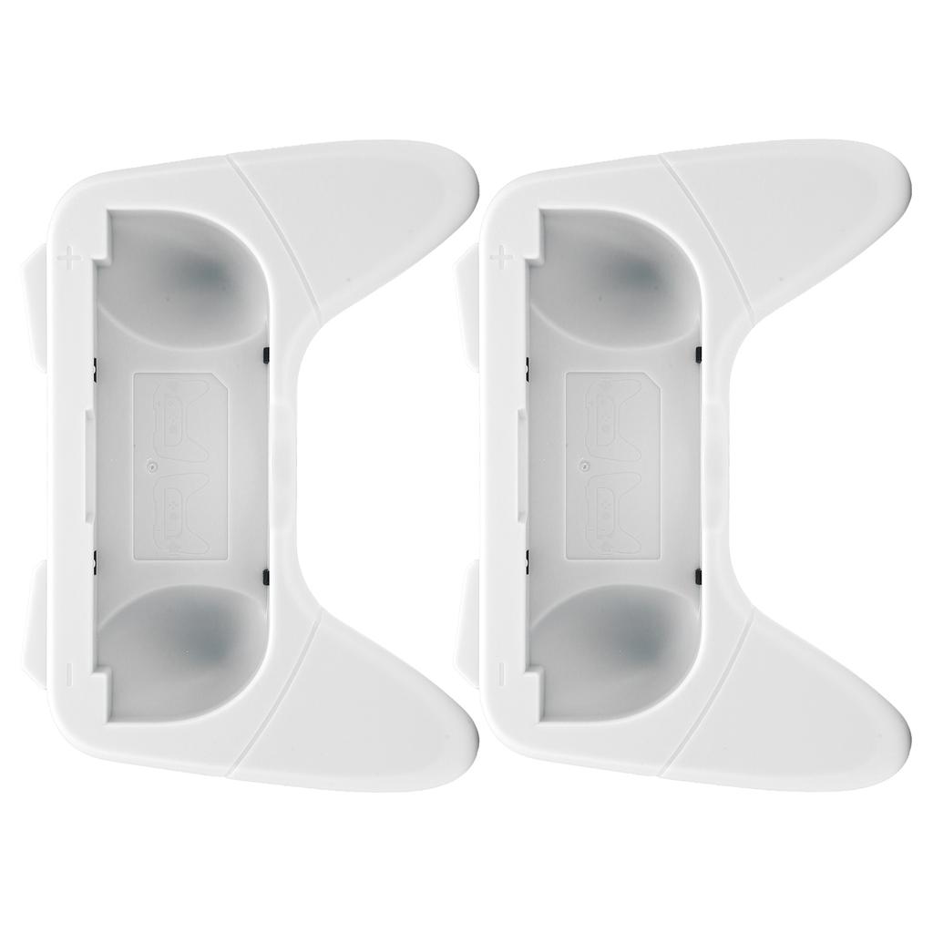 Hand Grip Wear Resistant Comfort Handle Kit with 2 Protection Pad for Switch OLED ControllerWhite