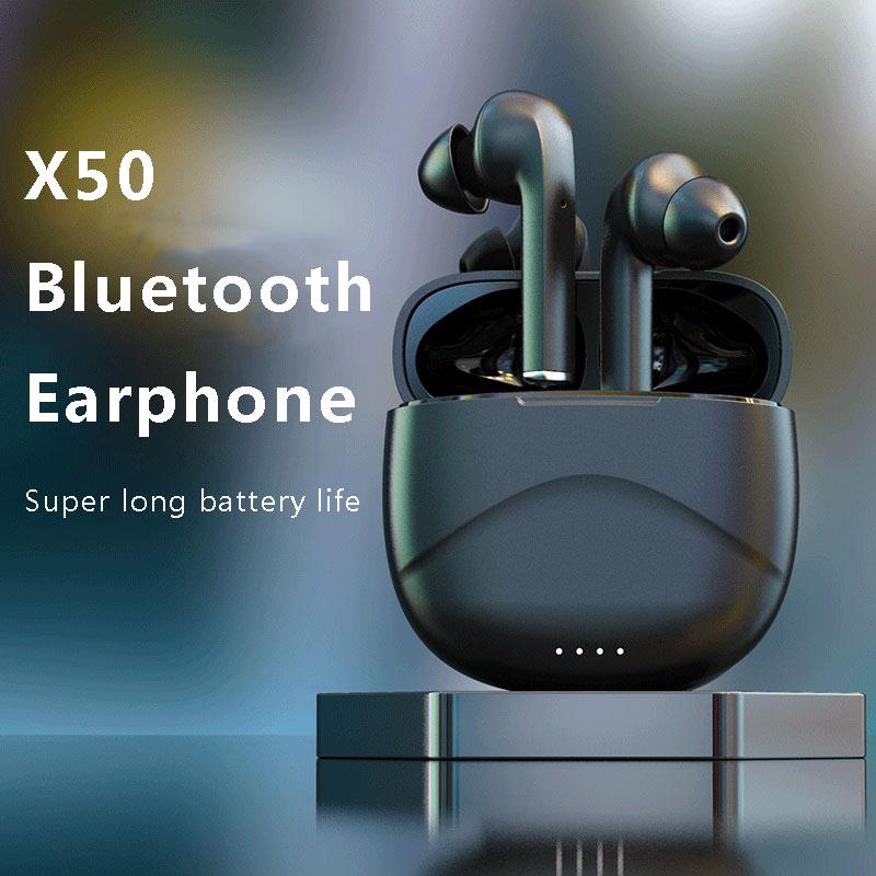 

X50 TWS Wireless Bluetooth-compatible 5.1 In-ear Earphone Bass Stereo Music Calling Sports Headset Black
