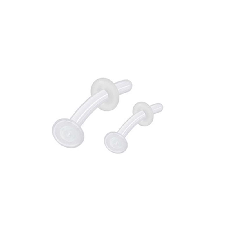 

Прозрачный цвет Стекло C-образный L-образный пирсинг кольцо для носа - Невидимая изогнутая штанга Украшения для носа 1.2x8x3mm