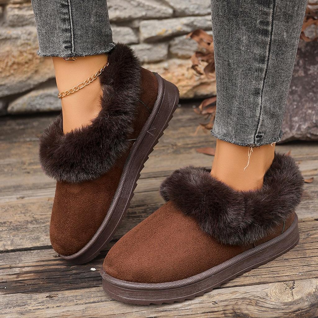 Fashion 2025 Winter Warm Women's Thick Bottom Snow Boots Large Size Round Toe Warm Cotton Comfortable  Ankle Boots for Women