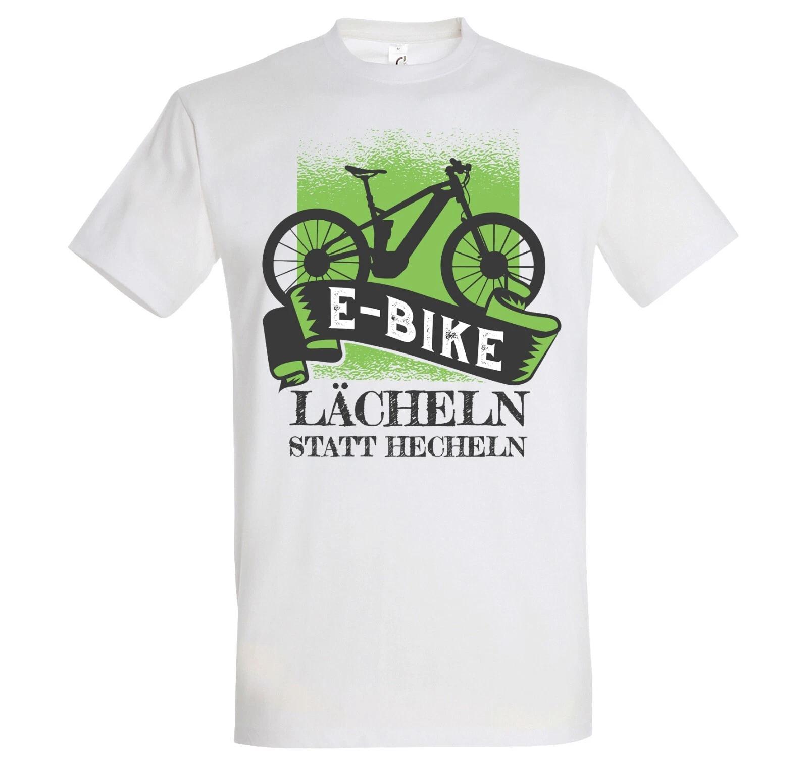 Youth Designz E-Bike Smile Instead of Panting Men s Printed T-Shirt Bicycle Bike 2XL