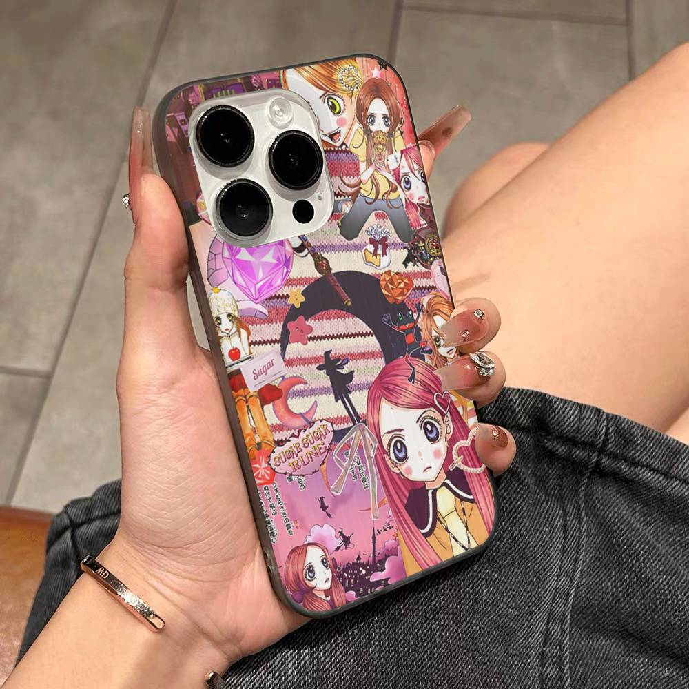 Anime S-Sugar Sugar Soft Corrugated Transparent Phone Case For IPhone 17 15 16 11 12 13 14 Pro Max Plus Pro