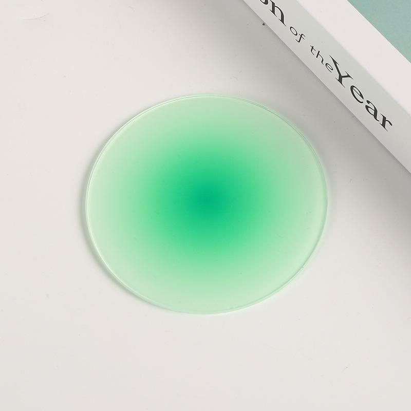 Simple And Creative Color Gradient Coaster With Round Bowl And Plate Mat Perfect For Coffee Shops Tea Houses Or As A