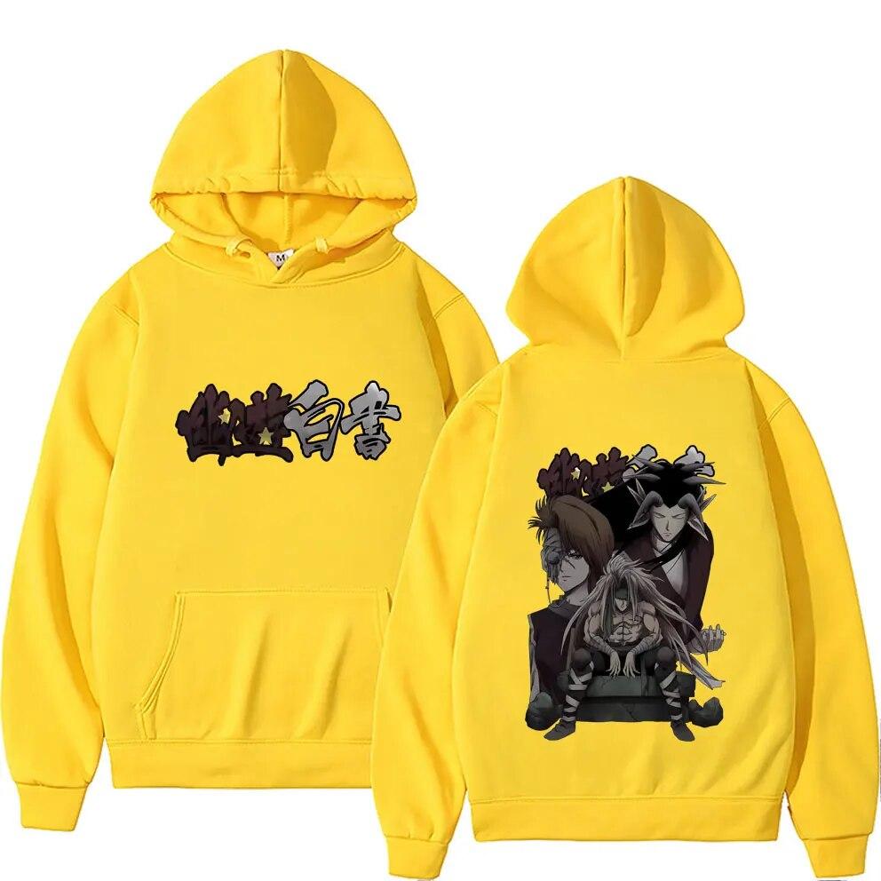 

Толстовка с принтом YuYu Hakusho из японского аниме 90-х годов, осень-зима, модная одежда унисекс, одежда унисекс, женские толстовки высокого качества с героями мультфильмов 4XL