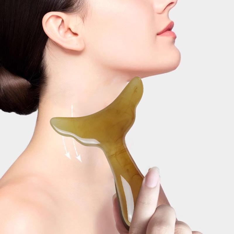 Guasha Brett Harz Meridian Akupunktur Massagestab Guasha Brett für Nacken Schulter Rücken Schabebrett Gesichtsstraffungswerkzeug