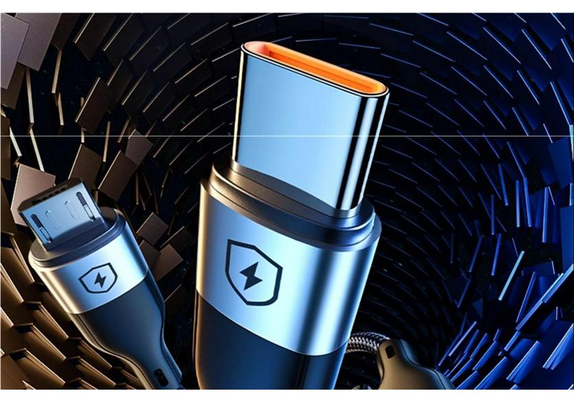 Universal Fast Charging 3-in-1 Multi-Head Cable for Car and Phone