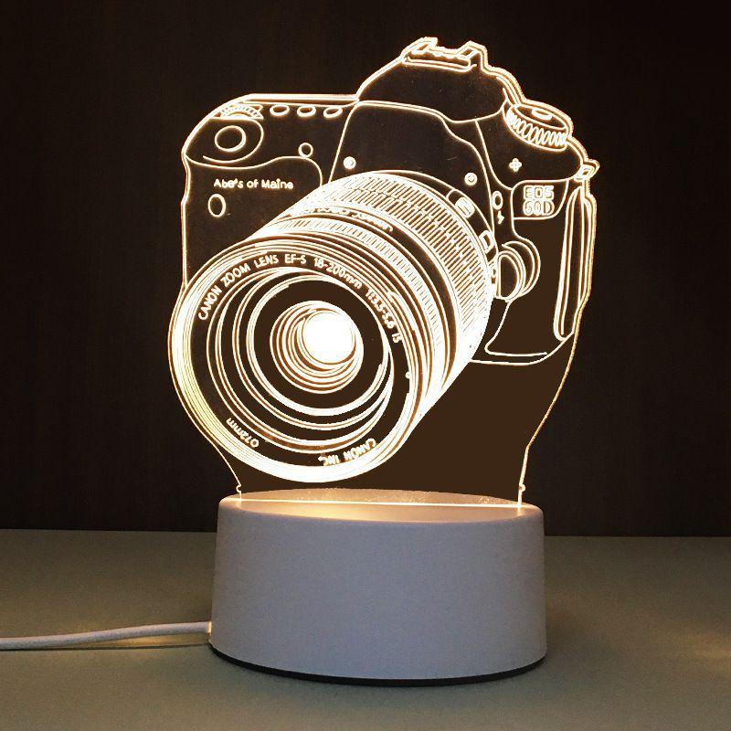 Lamp Acrylic 3d Usb Led Night Lights Xmas Christmas Birthday Gifts Decorations