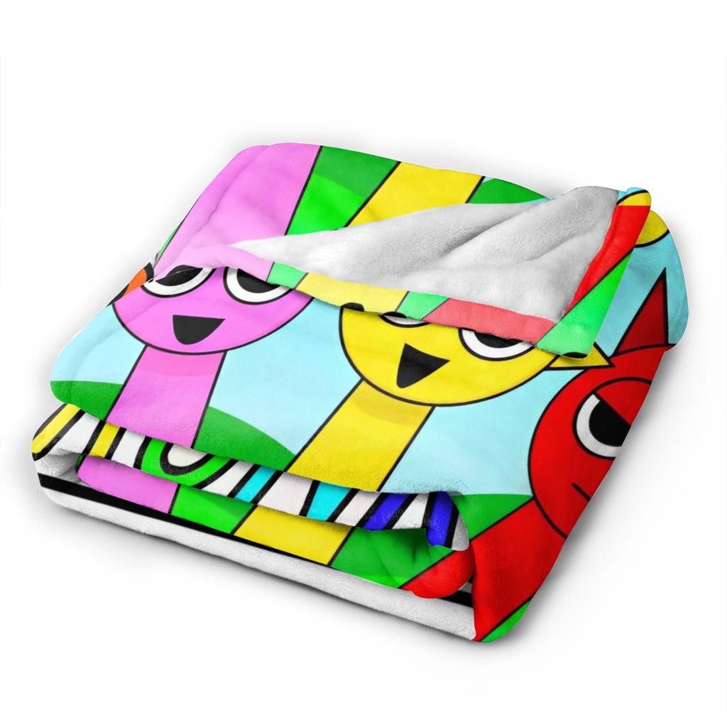 Sprunki Game Flannel Blanket Pinki Raddy Simon Funny Throw Blankets for Home 200x150cm Bedspread,