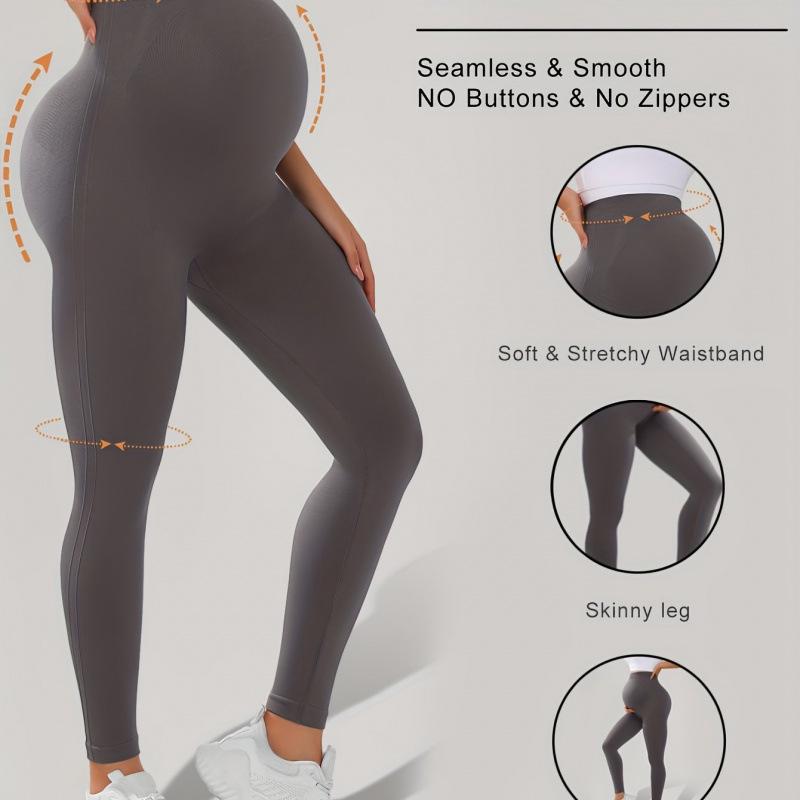 

M 23320 Coffee Maternity Leggings - New Stylish Supportive Bottomwear in Brown M серый
