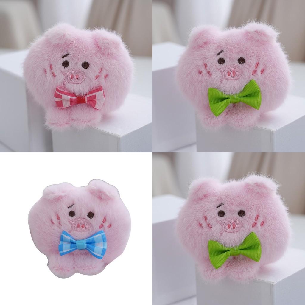 Adorable Cute Bow Tie Pig Plush Toy Doll Keychain With Soft Pp Cotton Filling