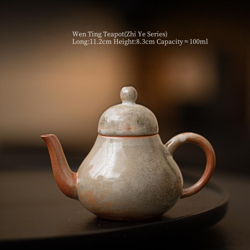 Chinese Retro Style Zhiye Fired Ceramic Tea Pot Kung Fu Tea Set Home And Office Tea Brewing Ceramic Tea Marker Tea Ceremony