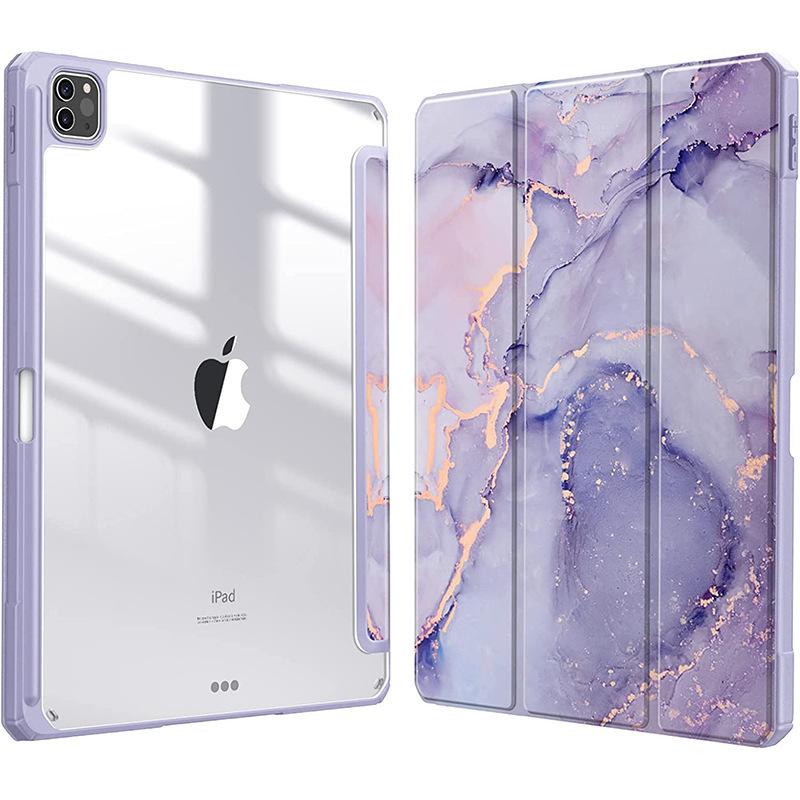 Compatible Acrylic Protective Case with Pen Slot for iPad 11 Air 4 & iPad Pro 13, M4 Leather Edition