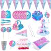 Baby Gender Reveal Party Decoration Boy Or Girl Disposable Tableware Pink Blue