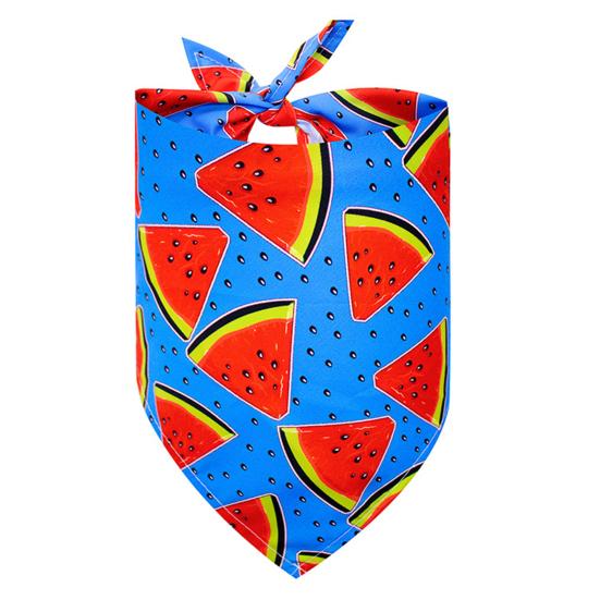 Bandană pentru câini, stil cauzal, cu imprimeu cu fructe, eșarfă triunghiulară pentru animale de companie Batic pentru câine