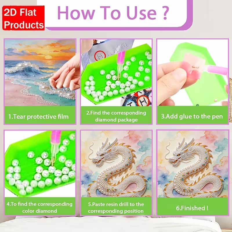 Pearl Art Painting Home Wall Decor Pearl Gemstone Painting Chinese Dragon Crafts Adult/Beginner Gift Creative Home Decor Unframed Art