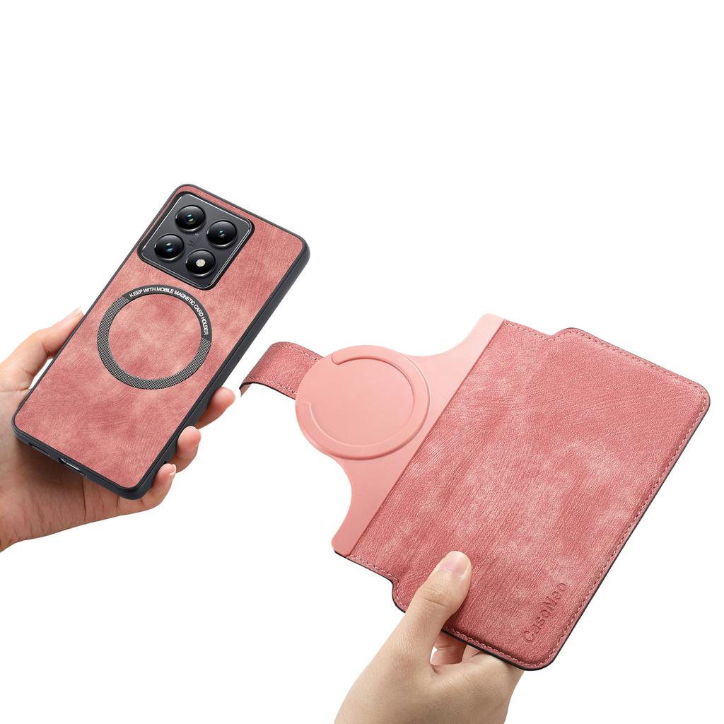 For Xiaomi 14T Magnetic Case CASENEO Detachable Leather Phone Wallet Cover