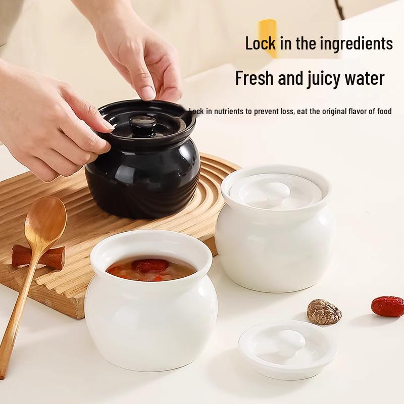 Ceramic Double-Boiling Steaming and Stewing Pot for Shaxian Soup