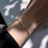 2026 Neues Silberfarbenes Funkelndes Schleierkraut Armband für Damen Exquisites Einfaches Verstellbares Kettengliedarmband Hochzeits Schmuck Party