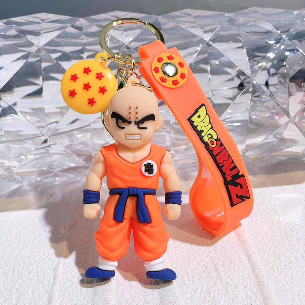 Dragon Ball Z Keychain Anime Super Saiyan Goku Figure Cute Keyring Bag Pendent Car Ornament Key Accessories Kids Toy Xmas Gifts