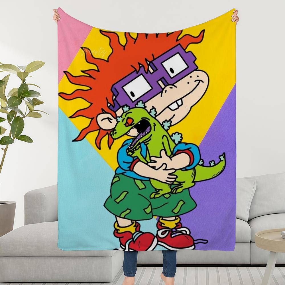 Blanket Throw Super Cosy Plush Living R-RugratS-ES TV Room Cartoon Sofa Couch Childish Birthday Gifts