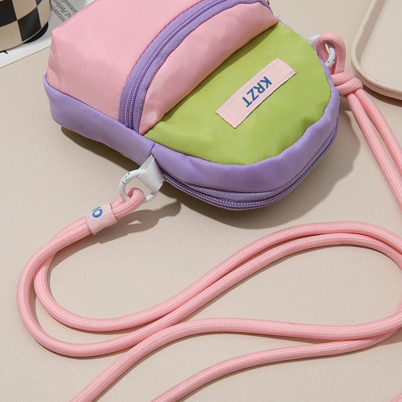 Trendy Dopamine Mini Backpack: Color Block Crossbody Bag for Women, Japanese & Korean Style