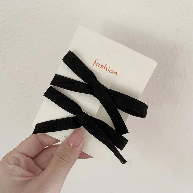 

2pc Cute Colorful Cotton Bow Hairpin Hair Side Clips Grips for Girls Women Child Holiday Hair Party Accessories Headband