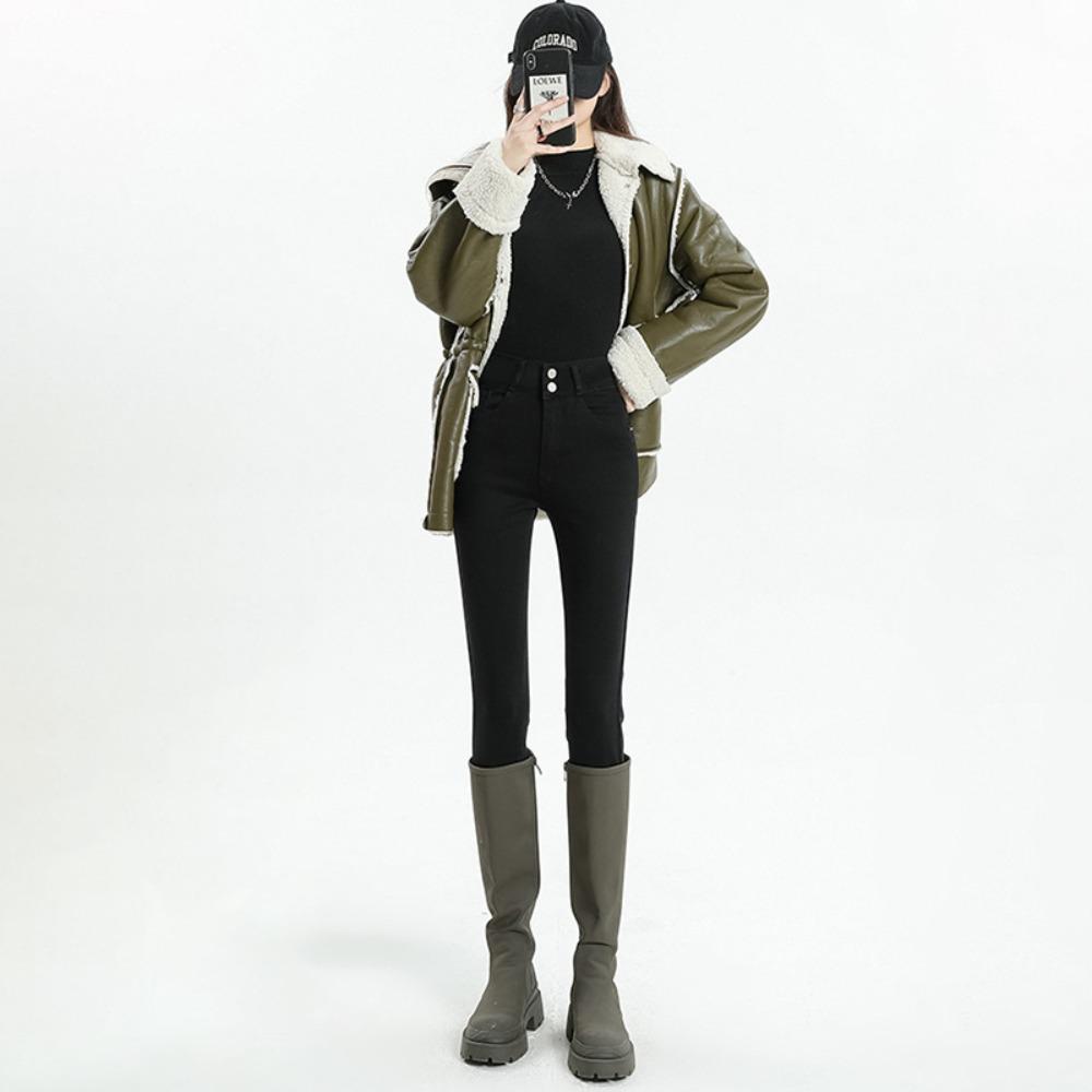 Korean Skinny Small-footed Jeans Women's New Spring and Autumn Slim-fitting and Thin Versatile Small Pencil Pants Trendy