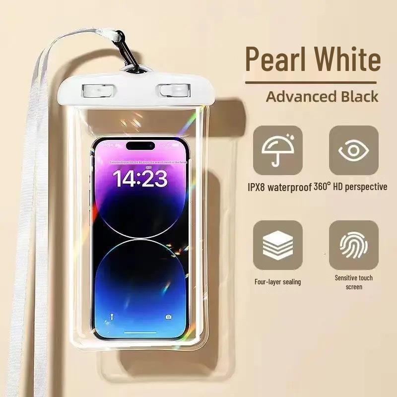 Waterproof Touchscreen Phone Pouch for Swimming, Diving, and Delivery Riders