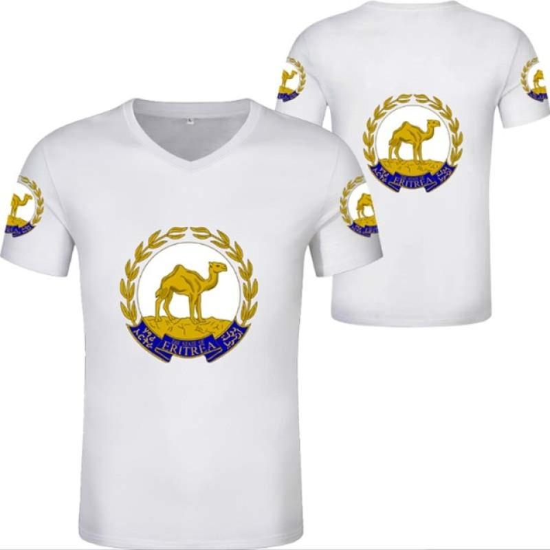 Eritrea-Flagge-Druck-T-Shirt für Männer, kostenloser individueller Name und Nummer, Jersey-T-Shirts, modische Sport-Kurzarm-Tops, übergroßes Sweatshirt