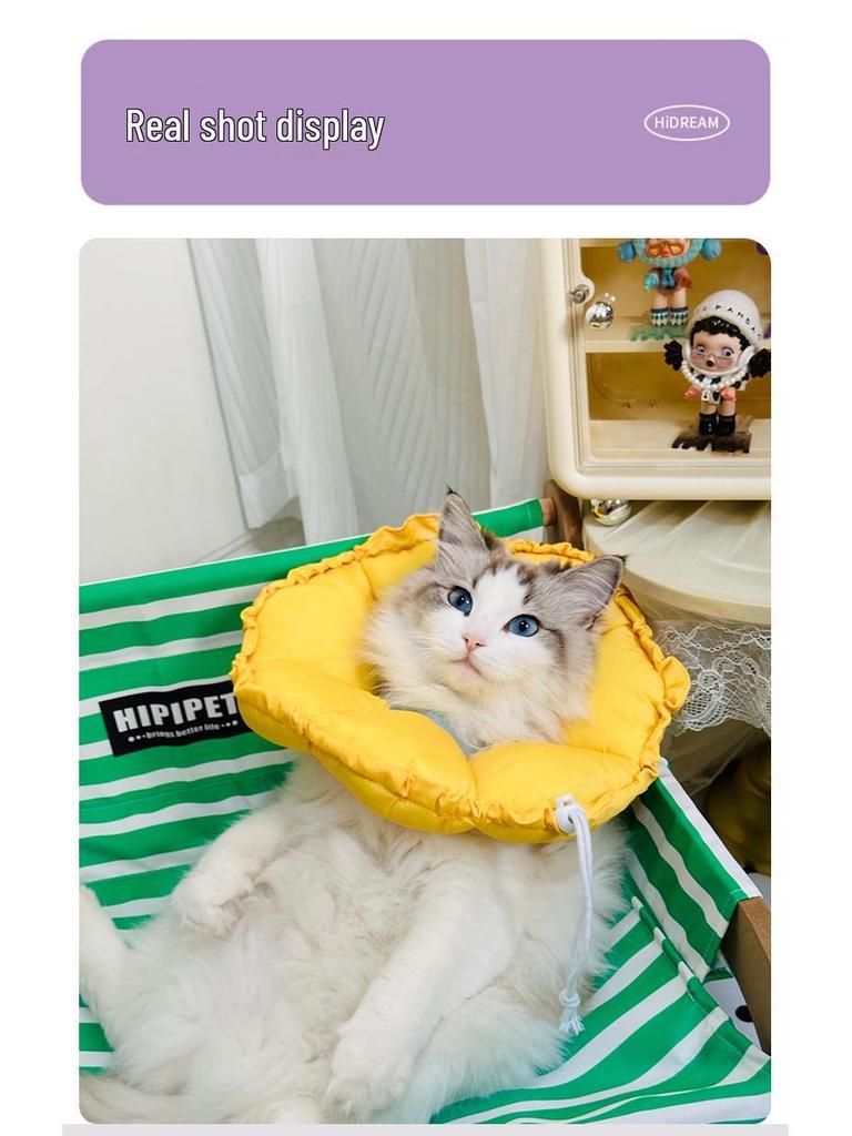 Waterproof Soft Elizabethan Cat & Kitten Collar: Anti-Lick Anti-Bite Neck Cone for Sterilization & Small Dog Protection.