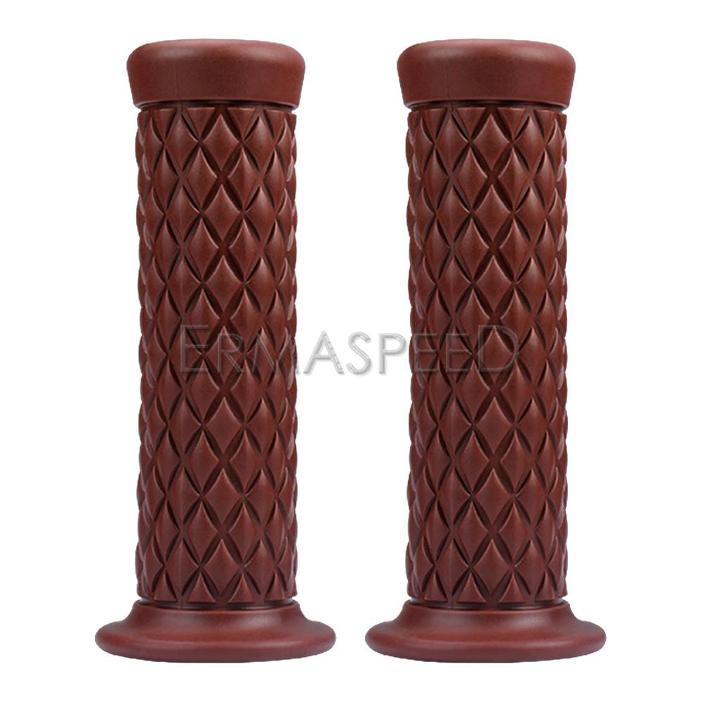 Retro motocyklové rukojeti Univerzální 7/8" 22 mm 24 mm Protiskluzové pryžové rukojeti pro motocykly Moto Scooter Motocross Motorbike