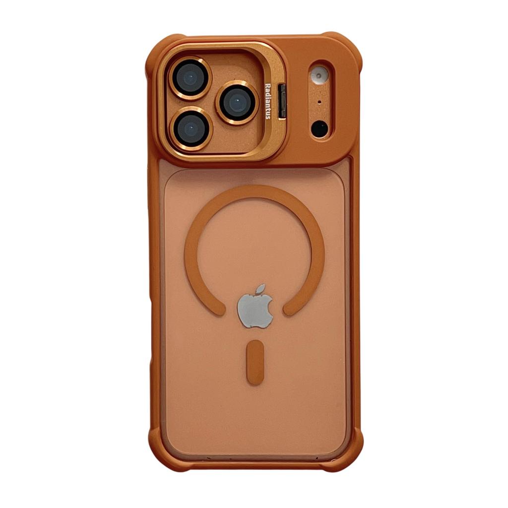 Applicable iPhone17ProMax Magnetic Lens Holder Mobile Phone Case Apple 16Pro Airbag 15 Protective Case