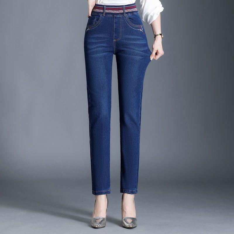Winter Plus Velvet Stretch Jeans Women High Waist Skinny Vaqueros Thick Warm Denim Trousers Fashion Mom Pencil Pants