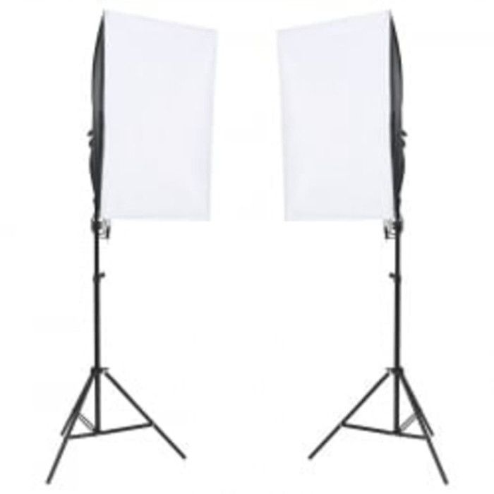 VidaXL Photo Studio Kit with Lighting and Backdrop Photography Light Background System Kit 3094744