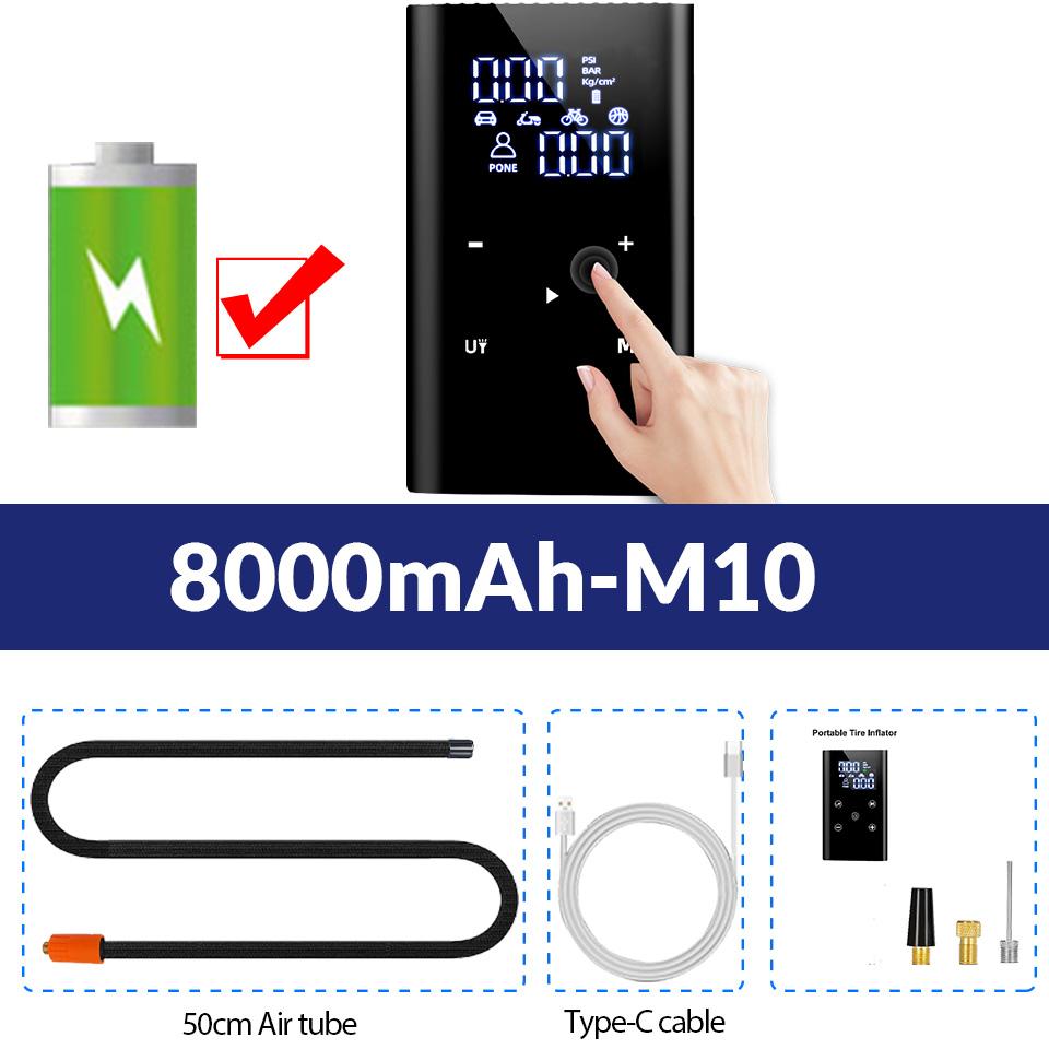 

E-ACE портативный кондиционер 8000 мАч воздушный инжектор для велосипедного мяча беспроводной автоматический компрессор 150PSI воздушный насос автомобильный накачиватель шин 8000mAh-M10