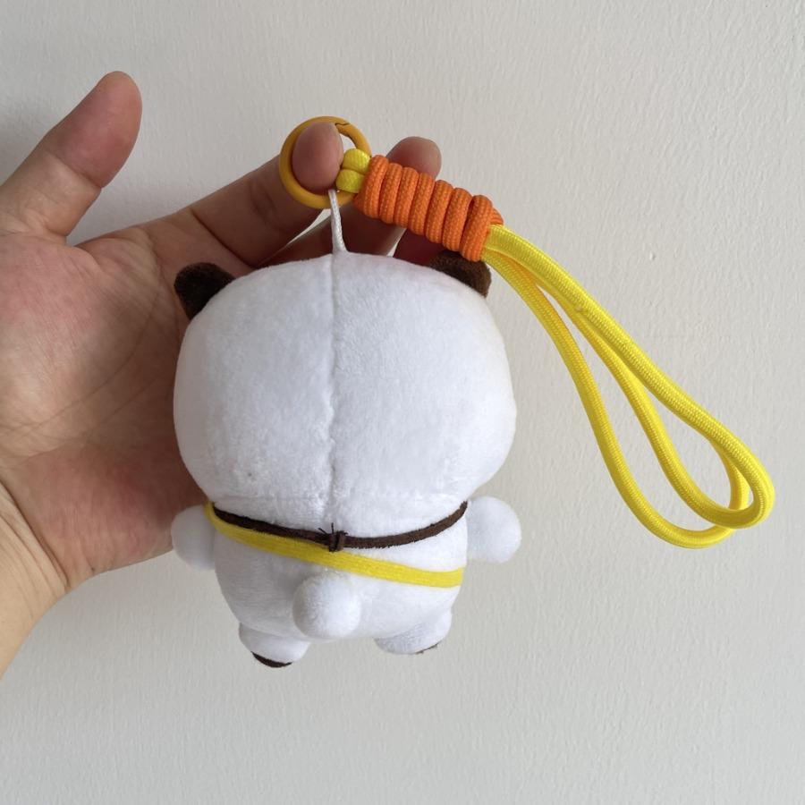 Cute Bubu Dudu Plush Keychains Stuffed Wall Plushie Panda Kawaii Fluffy Bear Puppet Doll Soft Bag Pendant Couple Birthday Gifts