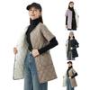 Yousheng Winter Down Coat Padded Round Neck Pockets Buttons Closure Windproof Heat Retention Daily Cold Weather Inner Layer Clothes Cotton Jacket