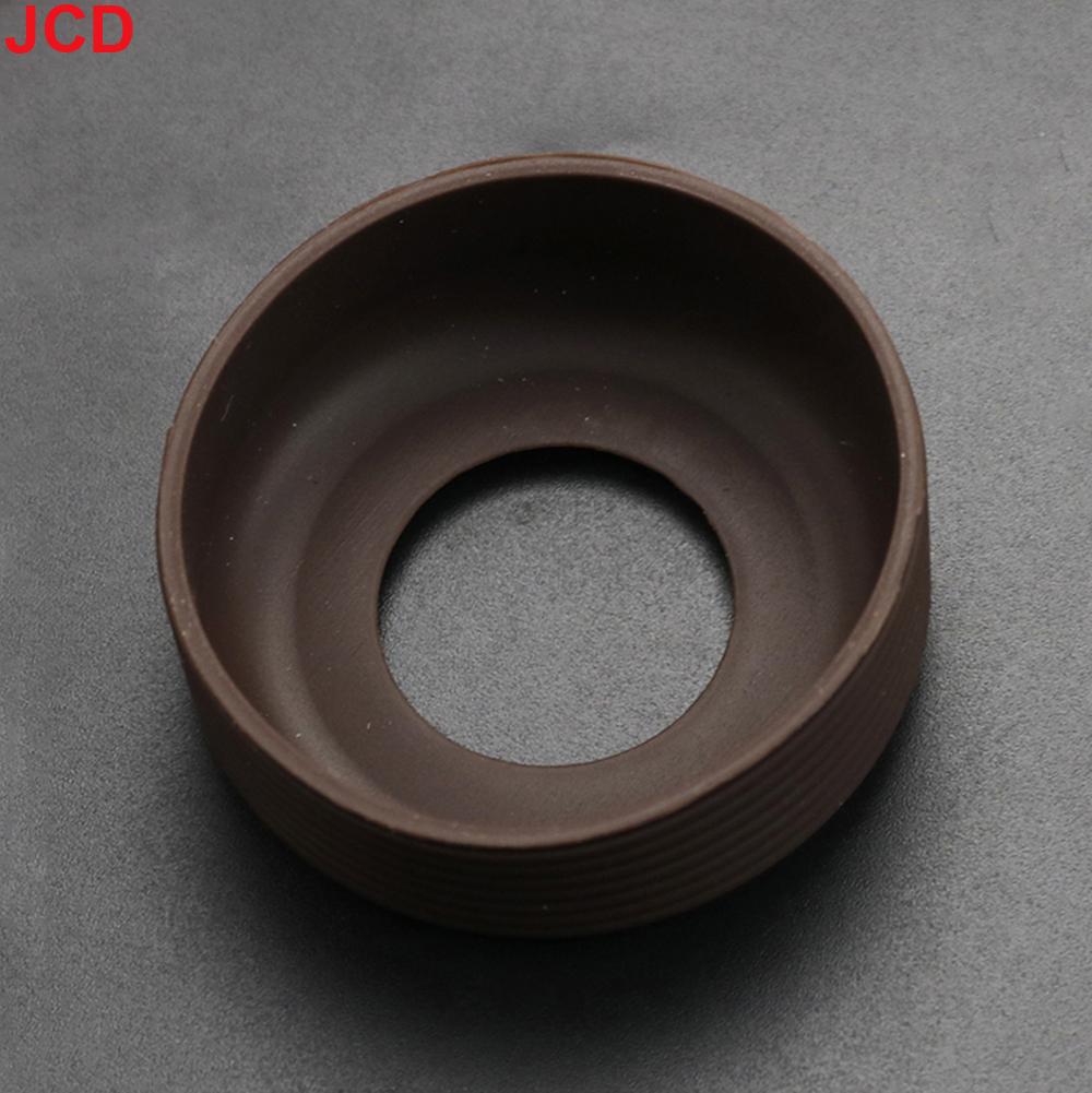 

JCD 1pc 6cm 15g Threaded Soft Silicone Cup Bottom Cover Wear Resistant Ring Sleeve Sheath Anti Slip Good Toughness темно-коричневого кольору