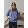 Bluetail Violet Unbalanced Short Sleeve Sweatshirt Azb2ts01vi