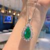 Jewelry Simulation Color Treasure Big Water Drop Pendant Necklace Earrings Jewelry Ladies Gift
