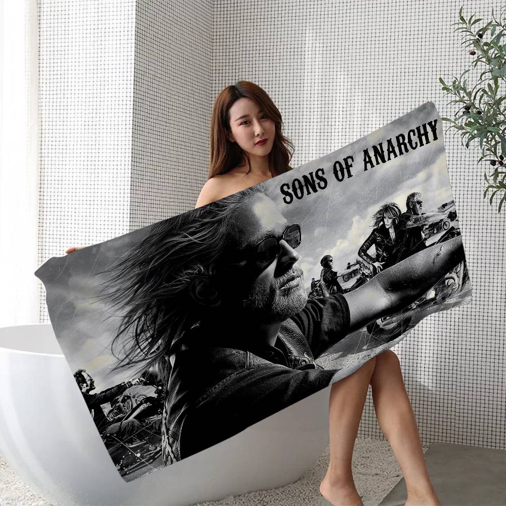 TV Sons of A-Anarchy Microfiber Printed Beach Towel Mountain Climbing Yoga Beach Swimming Running Absorbent Soft Towel