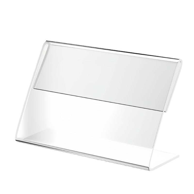 50 divisions Crystal Acrylic Sign Holders Ideal For Product Markers Desk Identification Cards And Gathering Seating Labels 4x6x2.3cm