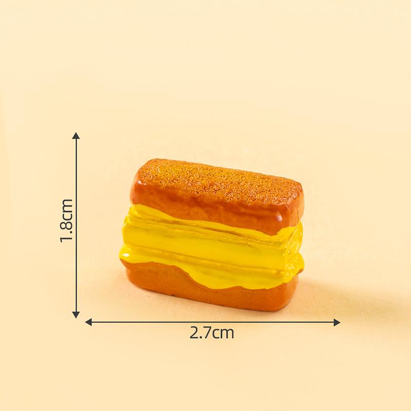 1Pc Miniature Resin Food Play Mini Burger Kitchen Scene Simulation Creative Doll Accessories Ornament Dollhouse Hamburger