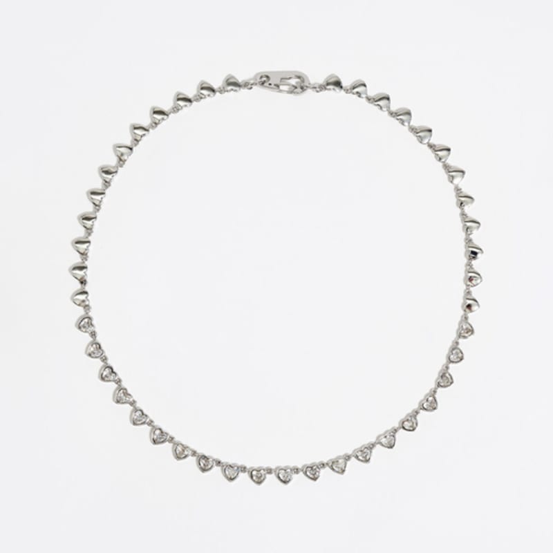 

BIMBA Y LOLA [25FW] BIMBA Y LOLA Silver Heart & Crystal Necklace B256AIU014SIF Silver_FREE
