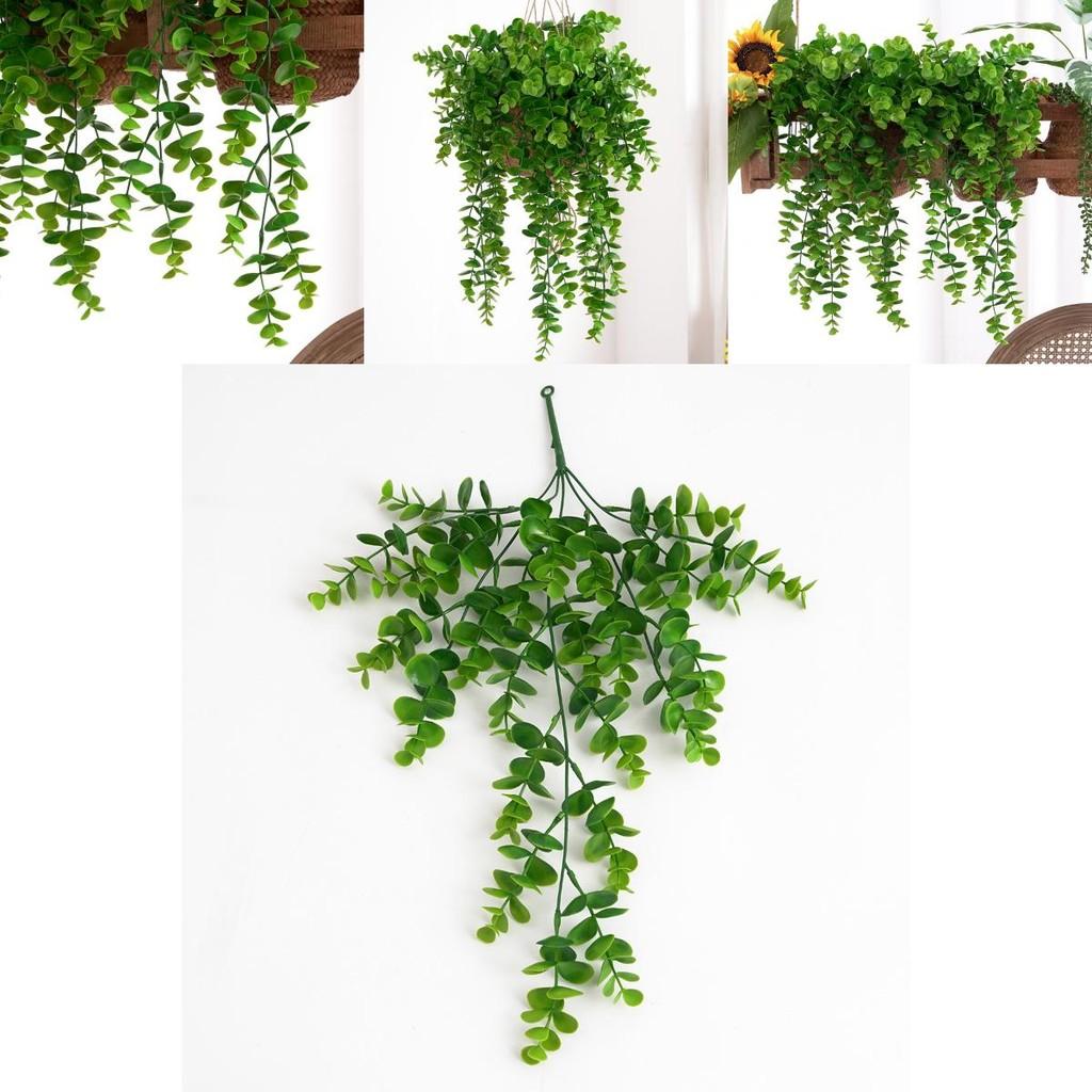 Artificial Plant Wall Hanging With 25 Eucalyptus Citriodora Leaves For Home Decor And Photography Props