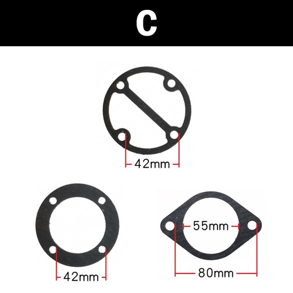 

Gaskets Washers Valve Plate 3Pcs Set Air Compressor Base Valve Plate Black Gaskets Air Tools Workshop Equipment