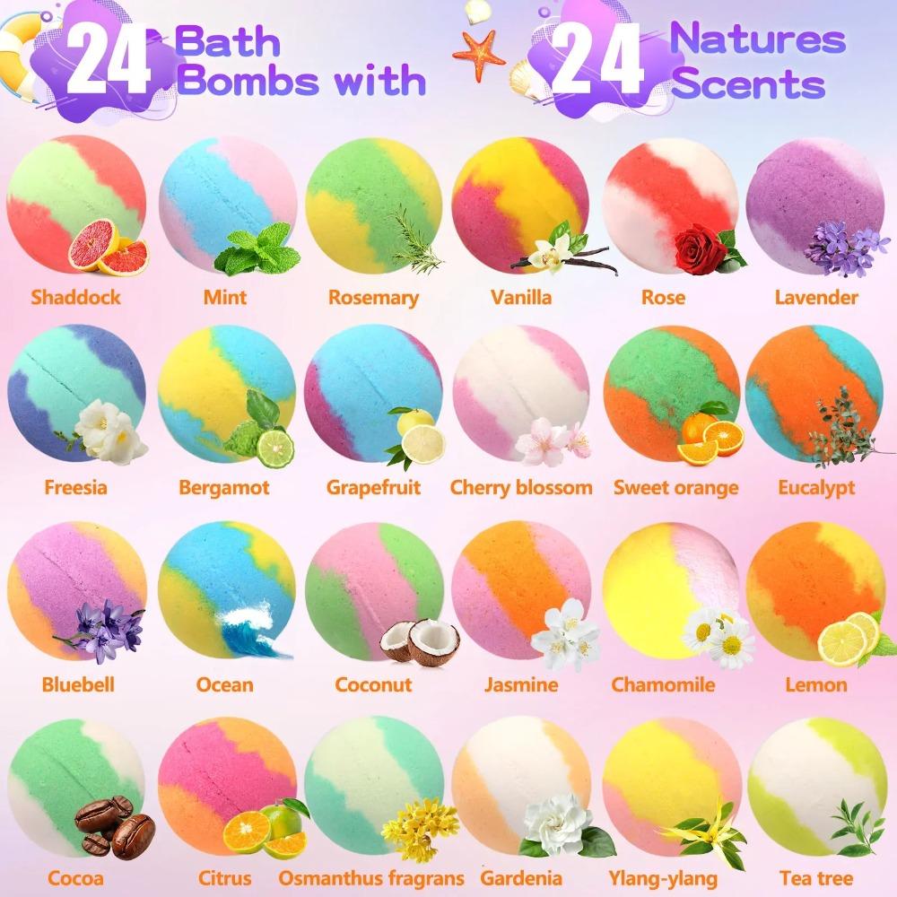 Set Regalo Bombe da Bagno Biologiche Naturali per Bambini con Giocattoli Sorpresa per Bambine e Bambini