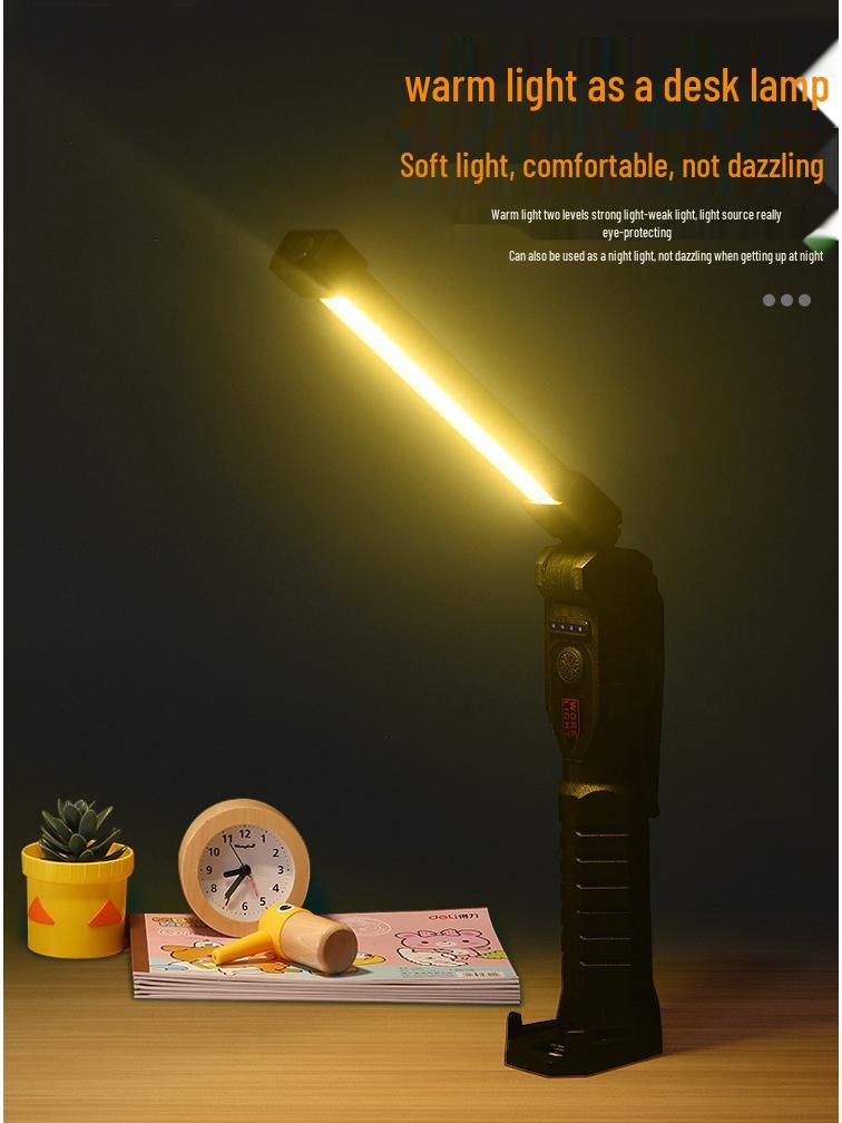 FT20 Dual-Sided COB LED Folding Work Light with Strong Magnetic Base and Three Light Modes for Emergency & Auto Repair.