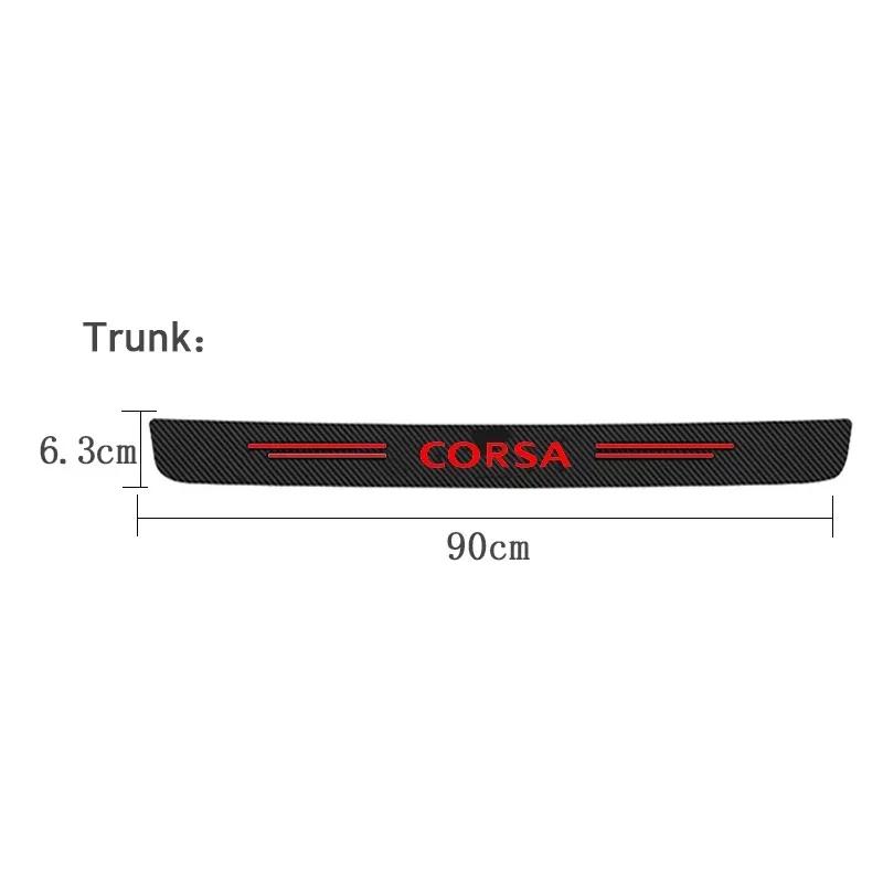 

Carbon Fiber Car Door Threshold Sticker Anti-Scratch Waterproof for Opel Corsa 2024 Rear Trunk Sill Side Decals Protect Film