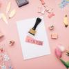 1Set Mini Ink Blending Tool with Replaceable Sponge Wooden Handle Soft Sponge Brush for Paper Crafting Card Making Painting